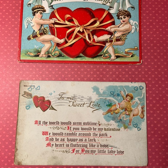 5 Antique Valentine’s Day Postcards - Picture 7 of 9